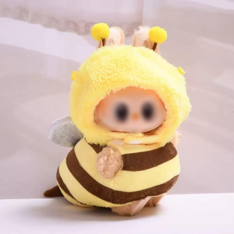 Clothes for Labubu Plush Doll Clothing 17cm/6.7in Doll Outfit for Big into Energy, Exciting Macaron or Have A Seat Series, Cute Stylish Clothes Set for Labubu Dress up (Shrimp)
