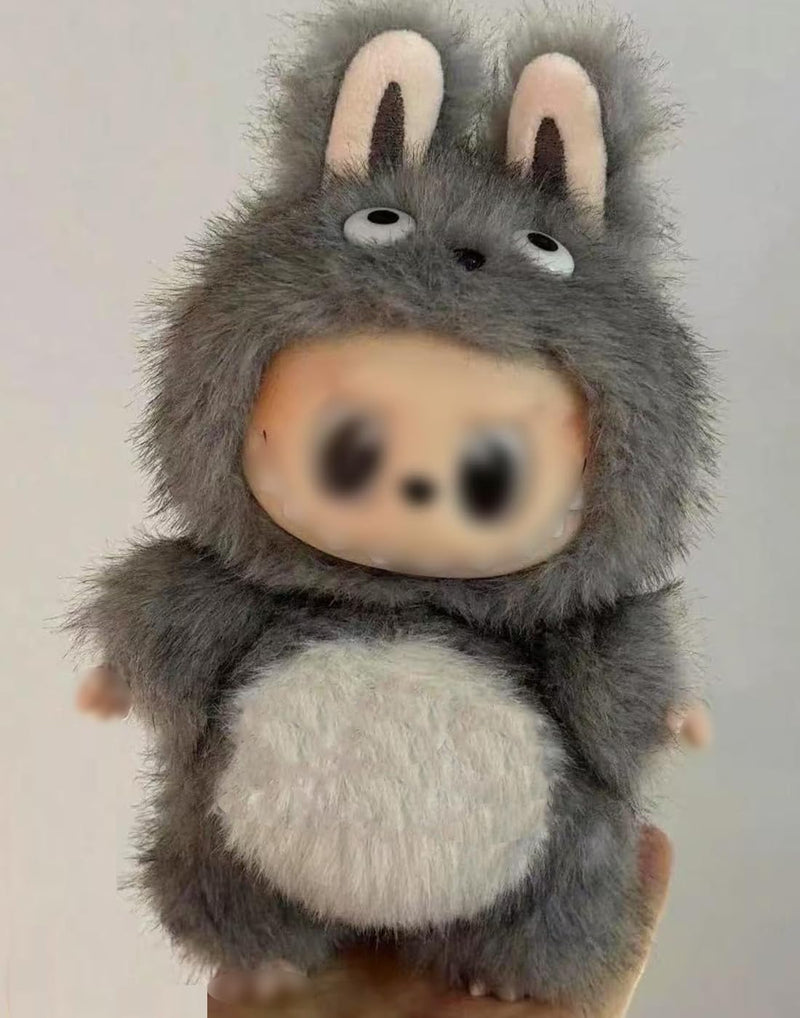 Clothes for Labubu Plush Doll Clothing 17cm/6.7in Doll Outfit for Big into Energy, Exciting Macaron or Have A Seat Series, Cute Stylish Clothes Set for Labubu Dress up (Shrimp)