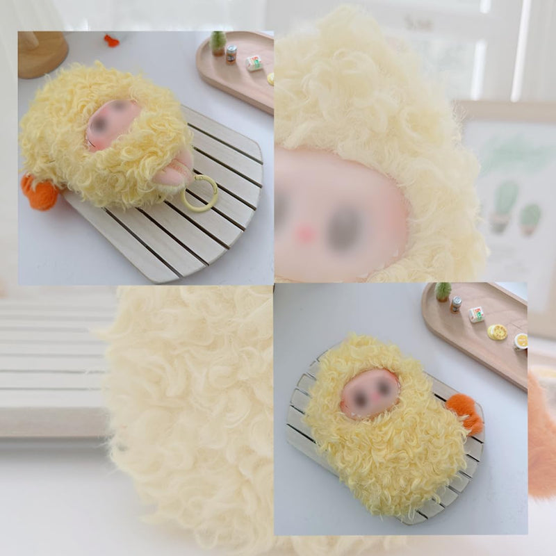 Clothes for Labubu Plush Doll Clothing 17cm/6.7in Doll Outfit for Big into Energy, Exciting Macaron or Have A Seat Series, Cute Stylish Clothes Set for Labubu Dress up (Shrimp)