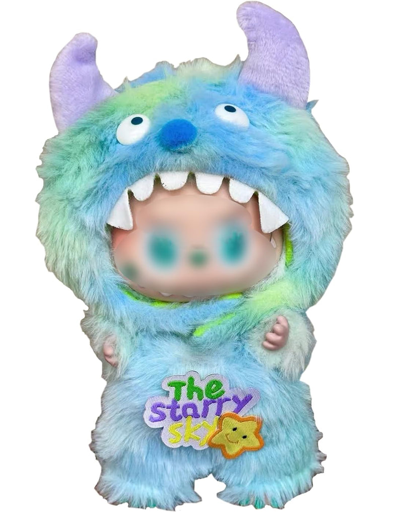 Clothes for Labubu Plush Doll Clothing 17cm/6.7in Doll Outfit for Big into Energy, Exciting Macaron or Have A Seat Series, Cute Stylish Clothes Set for Labubu Dress up (Shrimp)