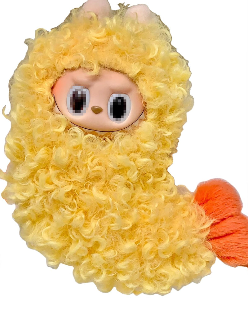 Clothes for Labubu Plush Doll Clothing 17cm/6.7in Doll Outfit for Big into Energy, Exciting Macaron or Have A Seat Series, Cute Stylish Clothes Set for Labubu Dress up (Shrimp)