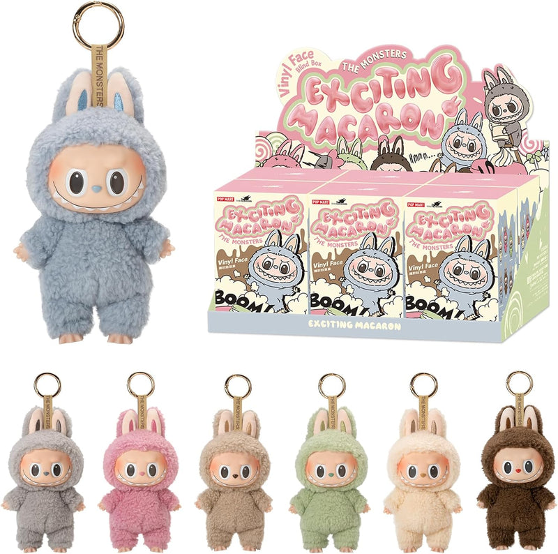 POP MART The Monsters - Tasty Macarons Vinyl Face Blind Box, 6PCs The Monsters Blind Box Figures, Random Design Action Figures Collectible Toys Home Decorations, Whole Set