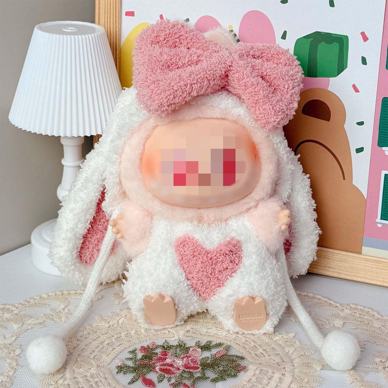 Clothes for Labubu Plush Doll Clothing 17cm/6.7in Doll Outfit for Big into Energy, Exciting Macaron or Have A Seat Series, Cute Stylish Clothes Set for Labubu Dress up (Shrimp)